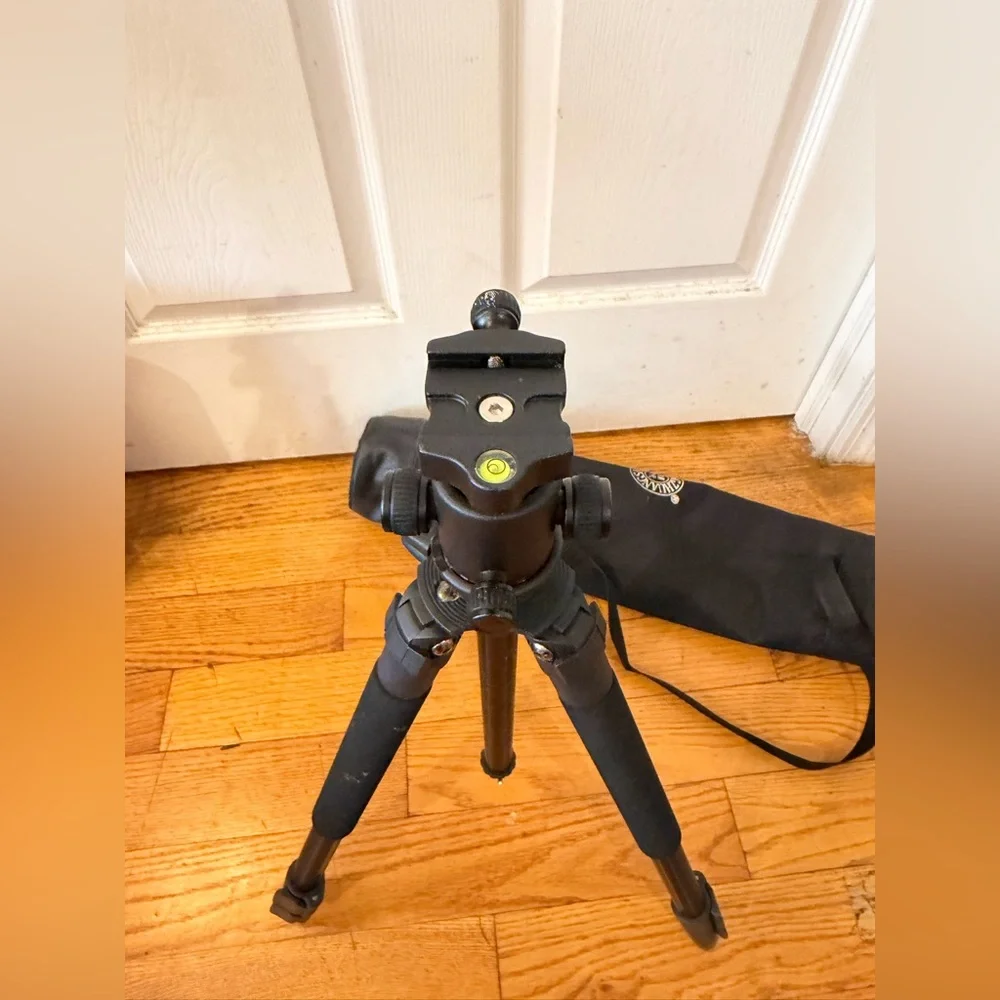 Black Camera Tripod with Ball Head - Portable Photo & Video Support